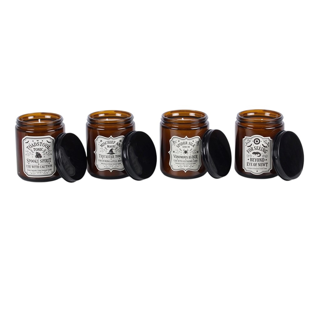 Something Different - Set of 4 Witch's Apothecary Amber Jar Candles Duftkerze - Mehrfarben